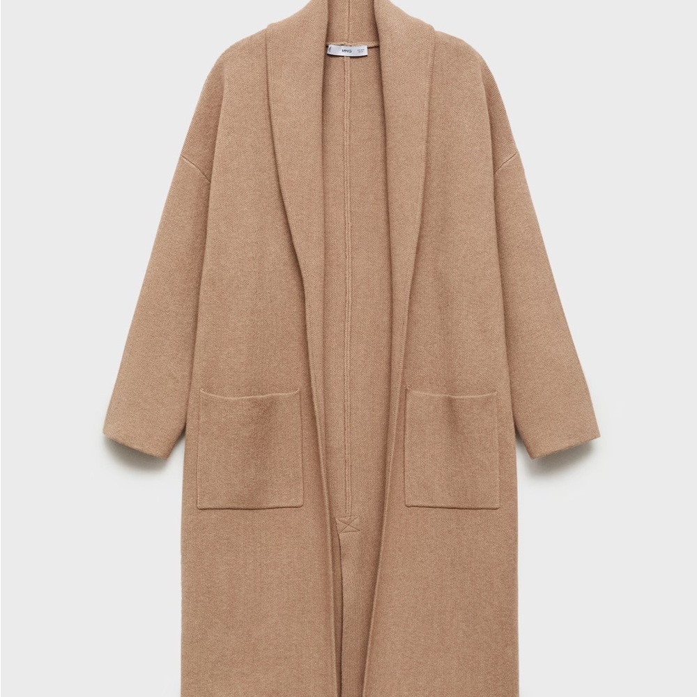 MANGO OVERSIZED KNITTED COAT / COATIGAN WITH POCKETS